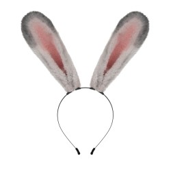 Halloween Bunny Ears Headband Lolita Gray
