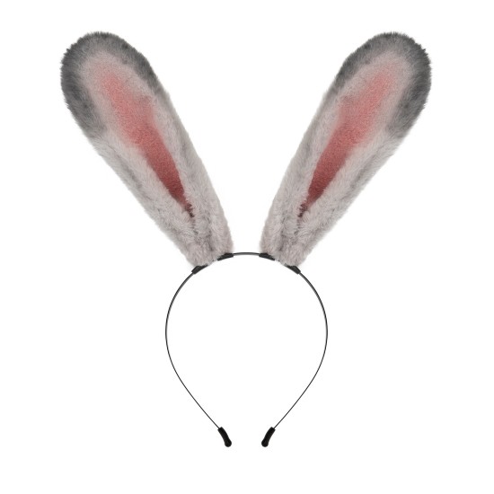Halloween Bunny Ears Headband Lolita Gray