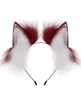 Cat Ears And Hair Bands For Animal Ears Red and White