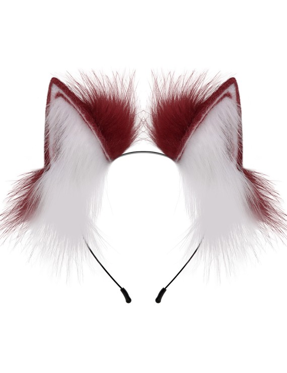 Cat Ears And Hair Bands For Animal Ears Red and White