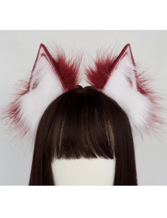 Cat Ears And Hair Bands For Animal Ears Red and White