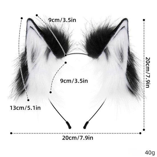 Cat Ears And Hair Bands For Animal Ears Black And White
