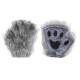 Simulated Fox Mask Glove Tail Dark Grey Three-Piece Set