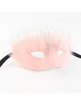 Masquerade Will Have Hair Fox Half Face Pink