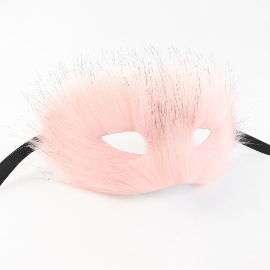Masquerade Will Have Hair Fox Half Face Pink