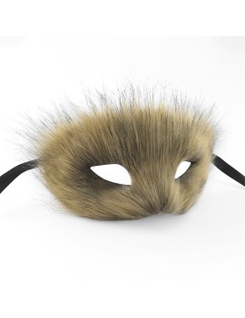 MASQUERADE WILL HAVE HAIR FOX HALF FACE GRASS YELLOW
