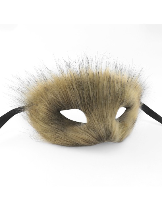 MASQUERADE WILL HAVE HAIR FOX HALF FACE GRASS YELLOW