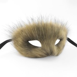 Masquerade Will Have Hair Fox Half Face Grass Yellow