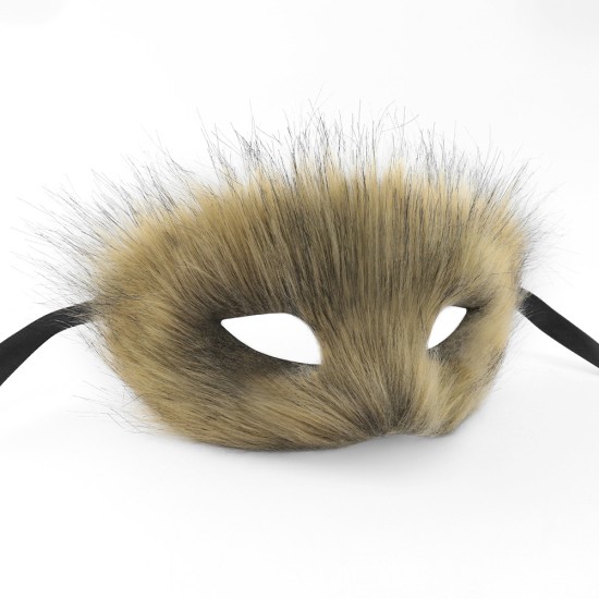 Masquerade Will Have Hair Fox Half Face Grass Yellow