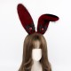 Japanese plush rabbit ears headband The devil's eye is red and black.
