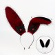 Japanese plush rabbit ears headband The devil's eye is red and black.