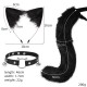 Hand-Made Cat Ears, Headband, Fox Tail Accessory Black And White Three-Piece Tail 50cm