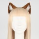 Handmade Plush Cat Ear Headband Cute Cat Lady, Brown And White.