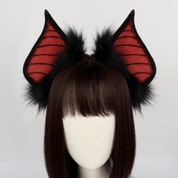 Dark Bat Beast Ear Headband Dark Series One Red Bat