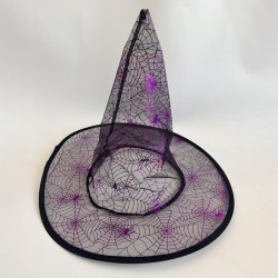 Purple Spider Web Witch Hat