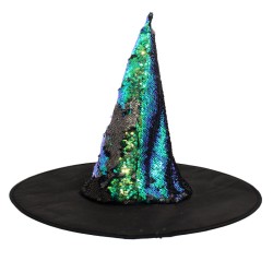Green Flip Bead Witch Hat