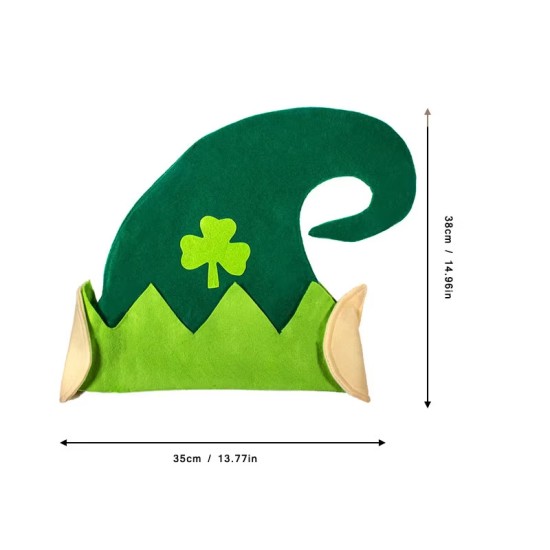 Clover Curved Horn Elf Hat