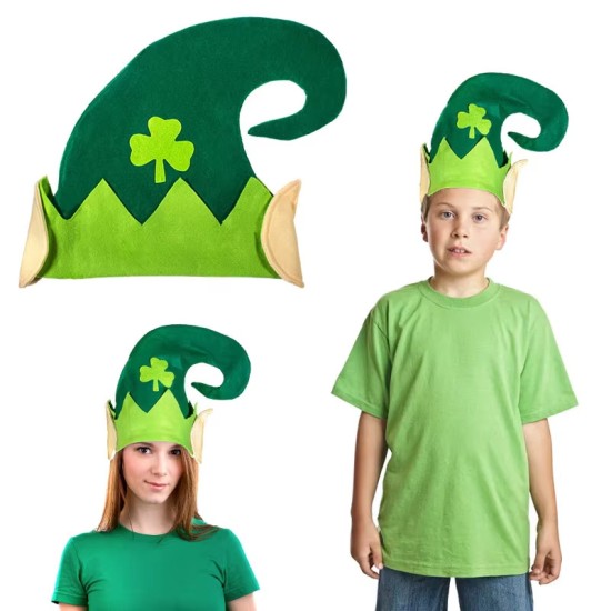 Clover Curved Horn Elf Hat