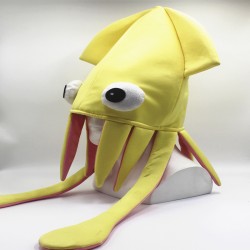 Four-Color Velvet Octopus Hat Yellow