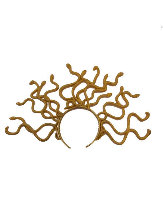 Medusa Headband Gold Snake Headpiece Halloween Costume Hair Accessories For Women And Girls