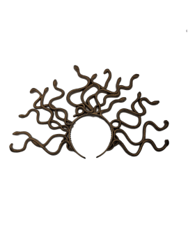 Medusa Headband Brown Snake Headpiece Halloween Costume Hair Accessories For Women And Girls