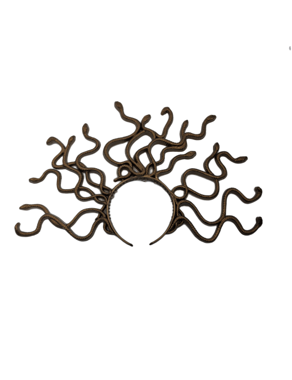 Medusa Headband Brown Snake Headpiece Halloween Costume Hair Accessories For Women And Girls