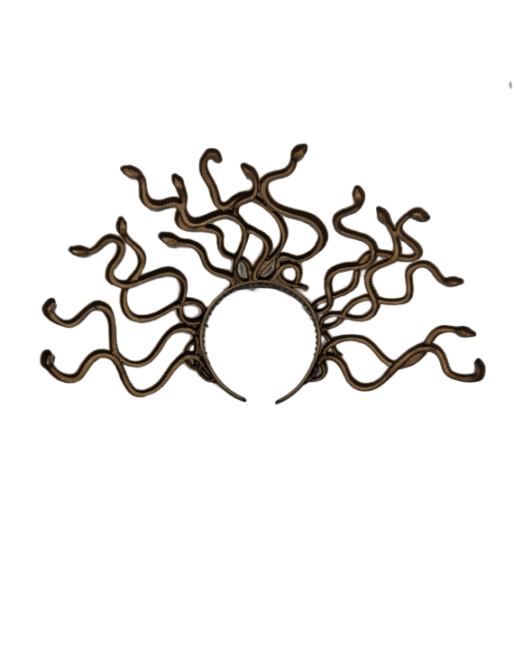 Medusa Headband Brown Snake Headpiece Halloween Costume Hair Accessories For Women And Girls
