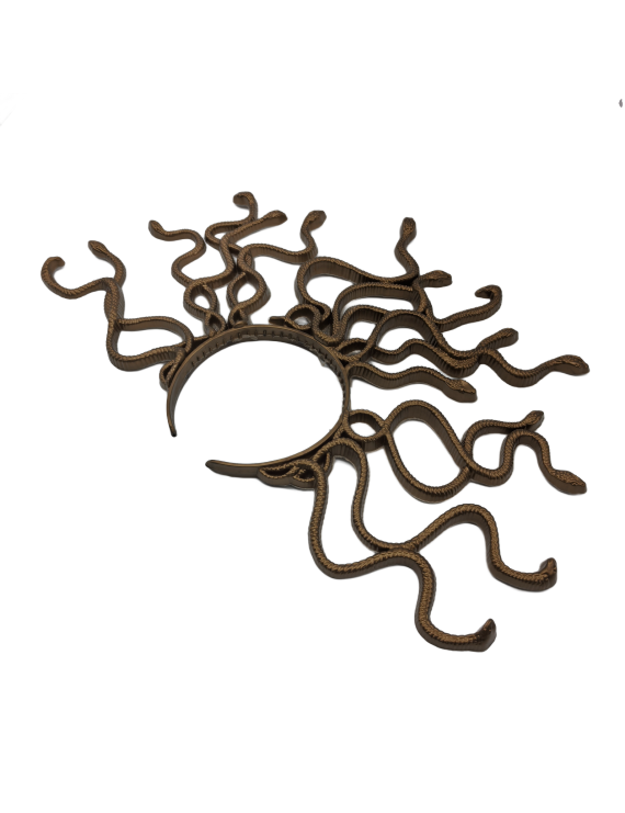 Medusa Headband Brown Snake Headpiece Halloween Costume Hair Accessories For Women And Girls