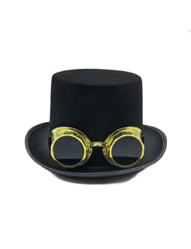 Steampunk Men Hat Gay Top Gothic Hat With Goggles For Carnival Nightclub