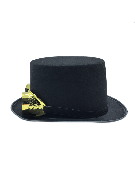 Steampunk Men Hat Gay Top Gothic Hat With Goggles For Carnival Nightclub