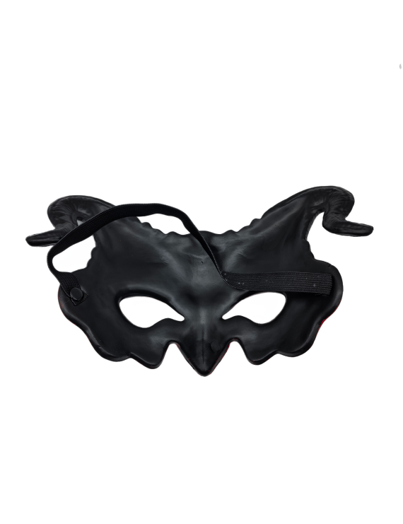 Halloween Demon Foam Mask Red Half Face Ram Horn Devil Masquerade Accessories For Cosplay Costume