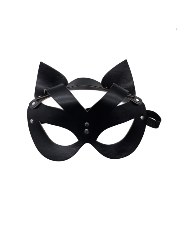 Halloween Cat Leather Mask Half Face Masquerade Accessories For Cosplay Costume