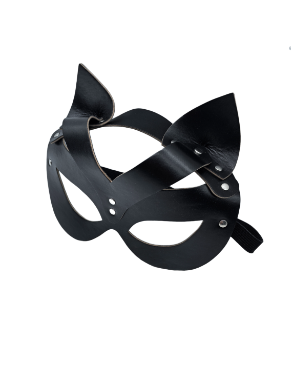 Halloween Cat Leather Mask Half Face Masquerade Accessories For Cosplay Costume