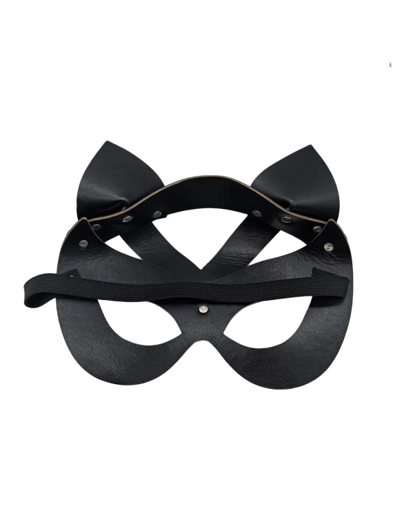 Halloween Cat Leather Mask Half Face Masquerade Accessories For Cosplay Costume