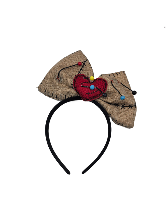 Voodoo Doll Costume Accessories Bowknot Hairhoop And Necklace