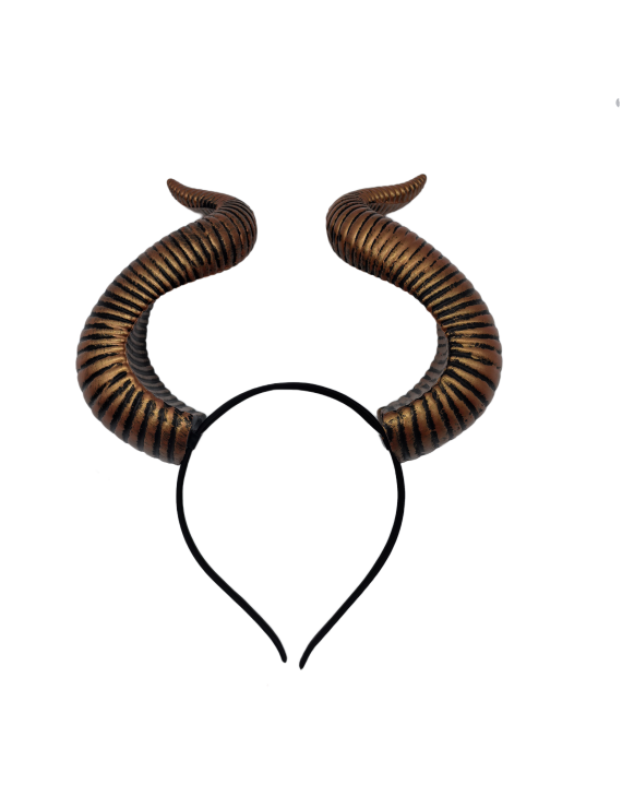Gold Sheep Horn Headband Halloween Costume Hair Accessories For Women And Girls