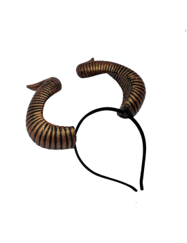 Gold Sheep Horn Headband Halloween Costume Hair Accessories For Women And Girls Gold Sheep Horn Headband Halloween Costume Hair Accessories For Women And Girls