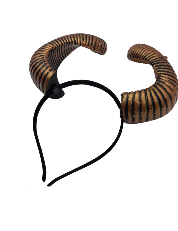 Gold Sheep Horn Headband Halloween Costume Hair Accessories For Women And Girls