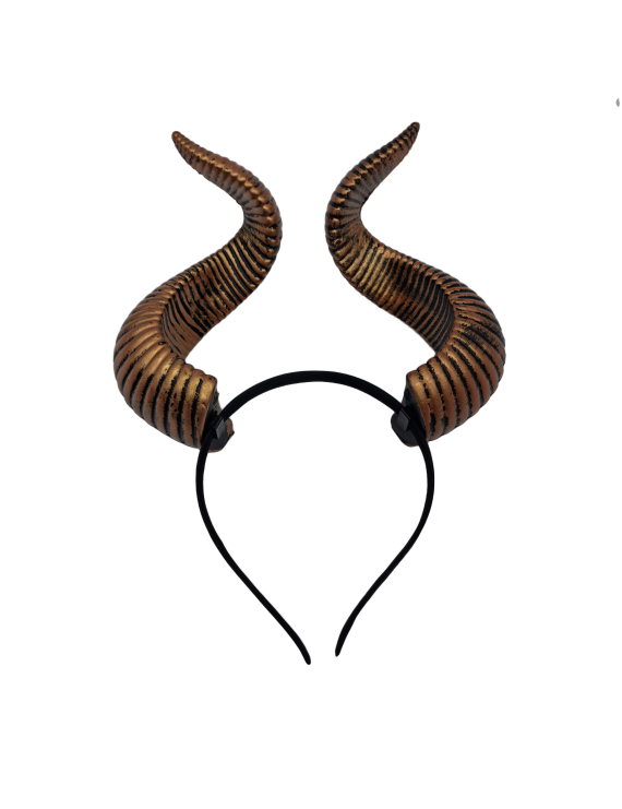 Gold Sheep Horn Headband Halloween Costume Hair Accessories For Women And Girls