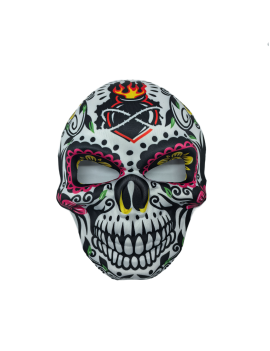 Flame Pattern Skull Masquerade Masks For Halloween Cosplay Mexican Masquerade Party