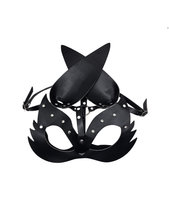 Halloween Rabbit Leather Mask Half Face Masquerade Accessories For Cosplay Costume