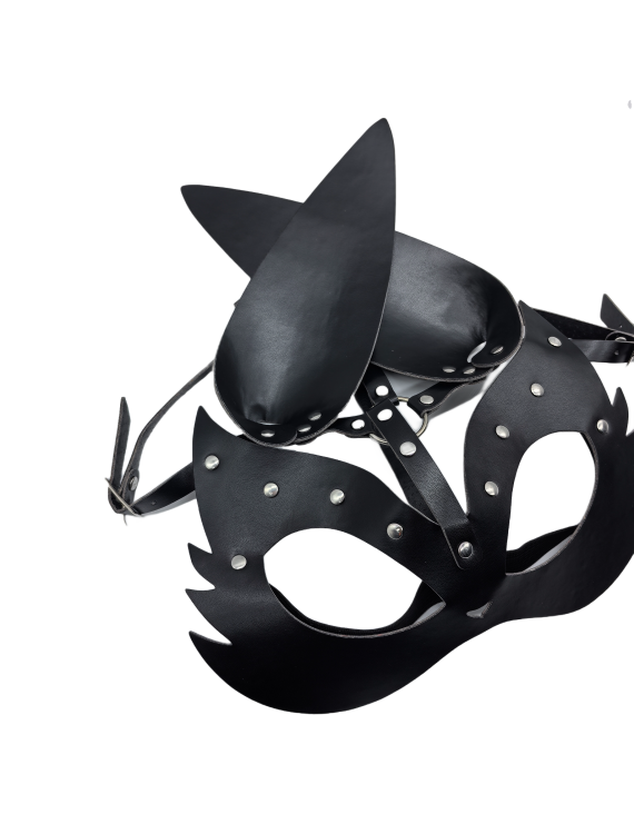 Halloween Rabbit Leather Mask Half Face Masquerade Accessories For Cosplay Costume